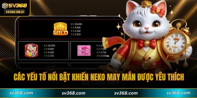 Các yếu tố nổi bật khiến Neko May Mắn được yêu thích
