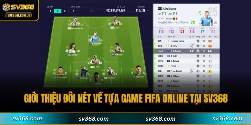 Giới thiệu đôi nét về tựa game Fifa online tại SV368