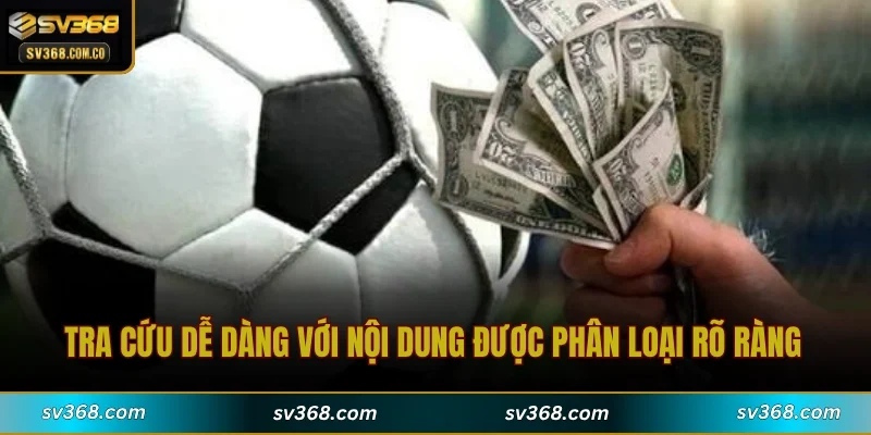 Tra cứu dễ dàng với nội dung được phân loại rõ ràng